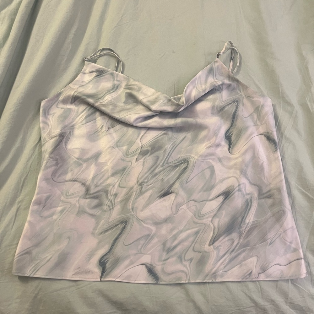 Dynamite Elegant Marble-Patterned Spaghetti Strap Top